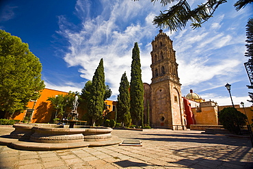 Fountain in a garden, San Agustin, San Luis Potosi, Mexico