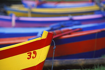 Close-up of a canoe