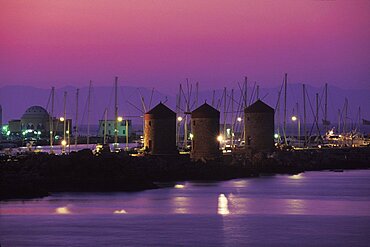 Boats moored at a dock