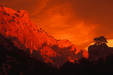 Low angle view of a hill at dusk, Texas, USA