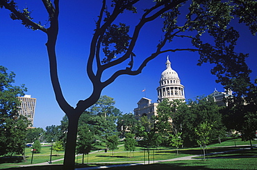 Garden in front of a government building, Texas State Capitol, Texas, USA