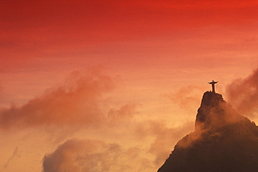 Low angle view of a statue, Christ the Redeemer statue, Rio De Janeiro, Brazil