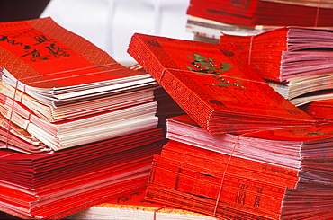 Close-up of a stack of books