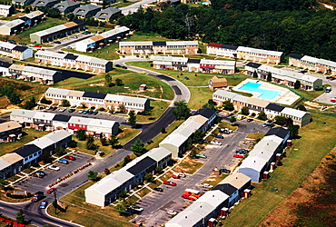 Aerial view of Courts of Hartford Square apartments in Edgewood, Maryland