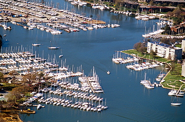 Aerial view of Marinas in Annapolis , Maryland