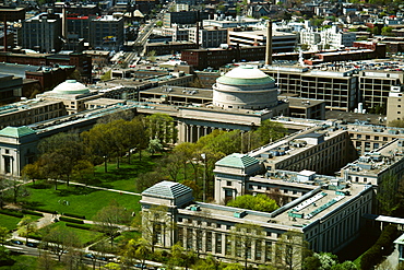 Aerial view of the Mass. Institute of Technology, Cambridge, MA