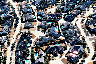 Aerial view of housing in Dallas Area