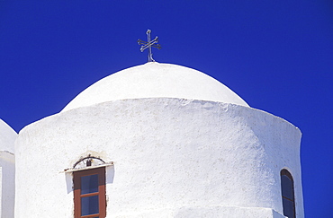 High section view of a church, Santorini, Cyclades Islands, Greece