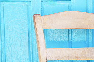 Close-up of a wooden chair