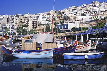 Boats moored at a harbor