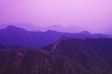 High angle view of surrounding walls, Great Wall Of China, China