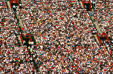 Crowd at the Los Angeles Coliseum site of 1984 Olympics