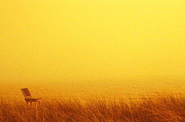 Chair on the beach, Cape Cod, Massachusetts, USA 