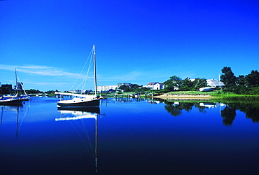 Boats in a river, Cape Cod, Massachusetts, USA 