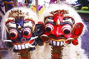 Close-up of masks, Bali, Indonesia