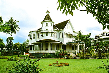 Side view of a stately mansion with a lawn in front of it, Trinidad