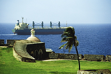 Side view of El Morro Fort, San Juan, Puerto Rico