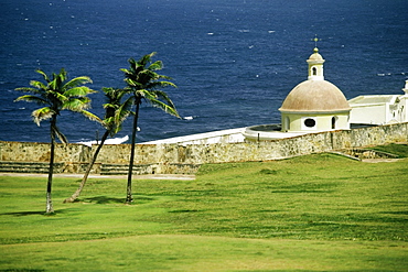 Side view of El Morro Fort, San Juan, Puerto Rico