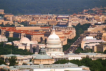 Aerial view of a government building, Capitol building, Washington DC, USA