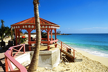 A seaside restaurant overlooking the vast sea , St. Maarten, Caribbean