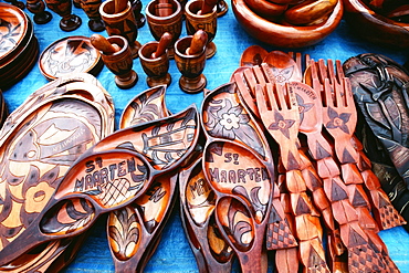 An exhibition of souvenirs in wood, St. Martin