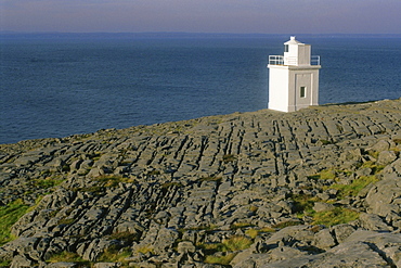 Watch tower at the coast, Burren, County Clare, Republic of Ireland