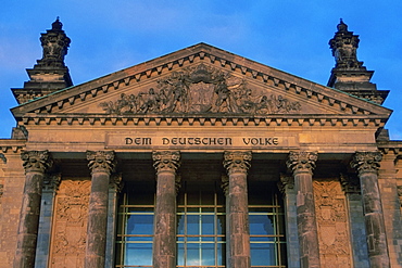 Facade of a building, The Reichstag, Berlin, Germany