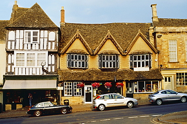 Front view of row houses, Burford, England