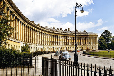 Exterior of Royal Crescent Bath, England