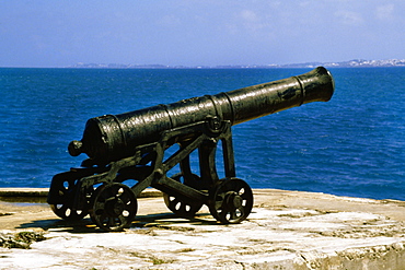 Side view of a Dockyard canon, Somerset, Bermuda