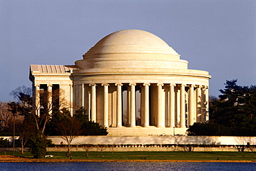 Facade of a government building, Jefferson Memorial, Washington DC, USA