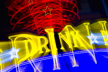 Close-up of a glowing neon sign, Las Vegas, Nevada, USA