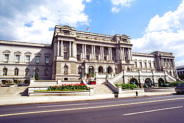 Facade of a government building, Library Of Congress, Washington DC, USA