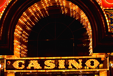 Close-up of a neon signboard, Las Vegas, Nevada, USA