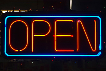 Close-up of a neon sign