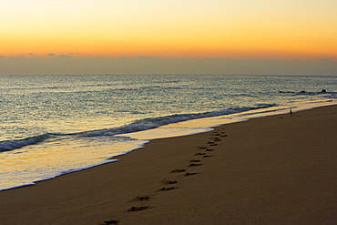 Footprints on the beach