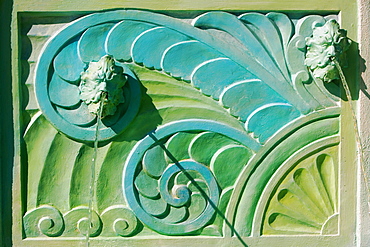 Close-up of a carved wall, Miami, Florida, USA