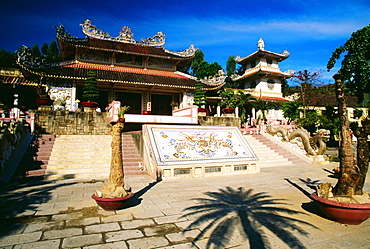 White Buddhist temple, Nha Trang, Vietnam