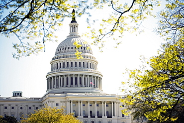 Facade of the United States Capitol Building, Washington DC, USA