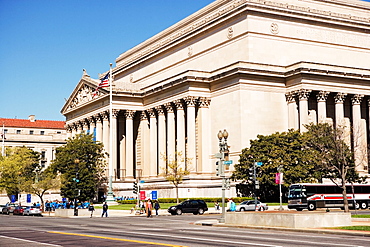 Facade of the National Archives Building, Washington DC, USA, Washington DC, USA