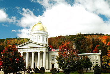 Low angle view of a government building