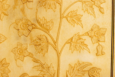 Close-up of a pattern on the wall, Taj Mahal, Agra, Uttar Pradesh, India