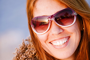 Close-up of a mid adult woman smiling