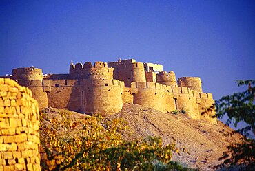 Low angle view of a fort, Golden Fort, Jaisalmer, Rajasthan, India