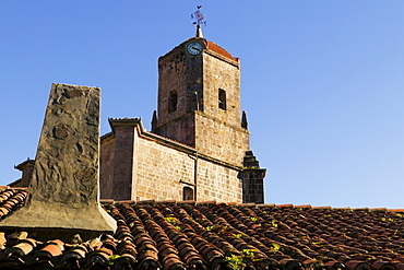 Low angle view of a weather vane on the top of a tower, Spain