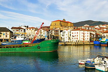 Tugboat anchored in the sea