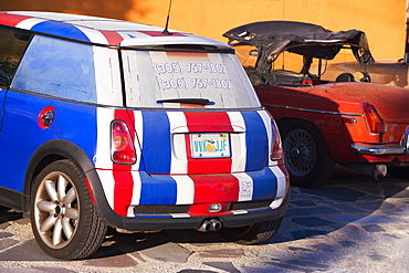 Close-up of a painted car, Miami, Florida, USA