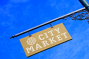 Close-up of text on an information board, Savannah, Georgia, USA