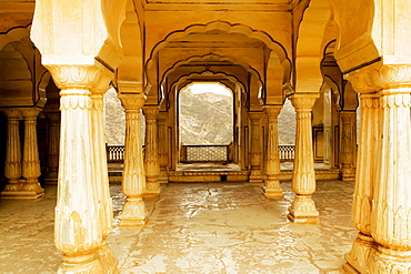 Column in Diwan-e-Khas, Amber Fort, Jaipur, Rajasthan, India