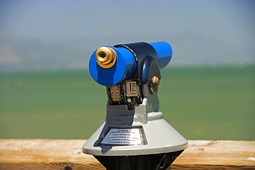 Close-up of a hand-held telescope